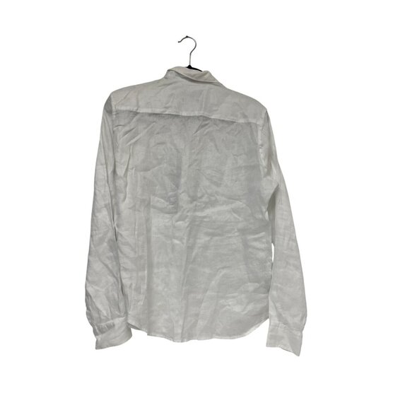 Massimo Dutti Mens Shirt Button Up S Small White Linen Long Sleeve 0175/722 NWT - Picture 2 of 16